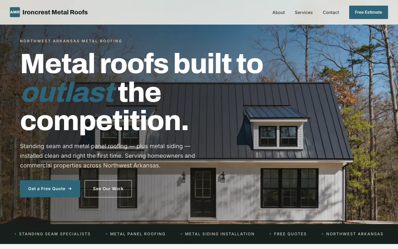 New roofing site